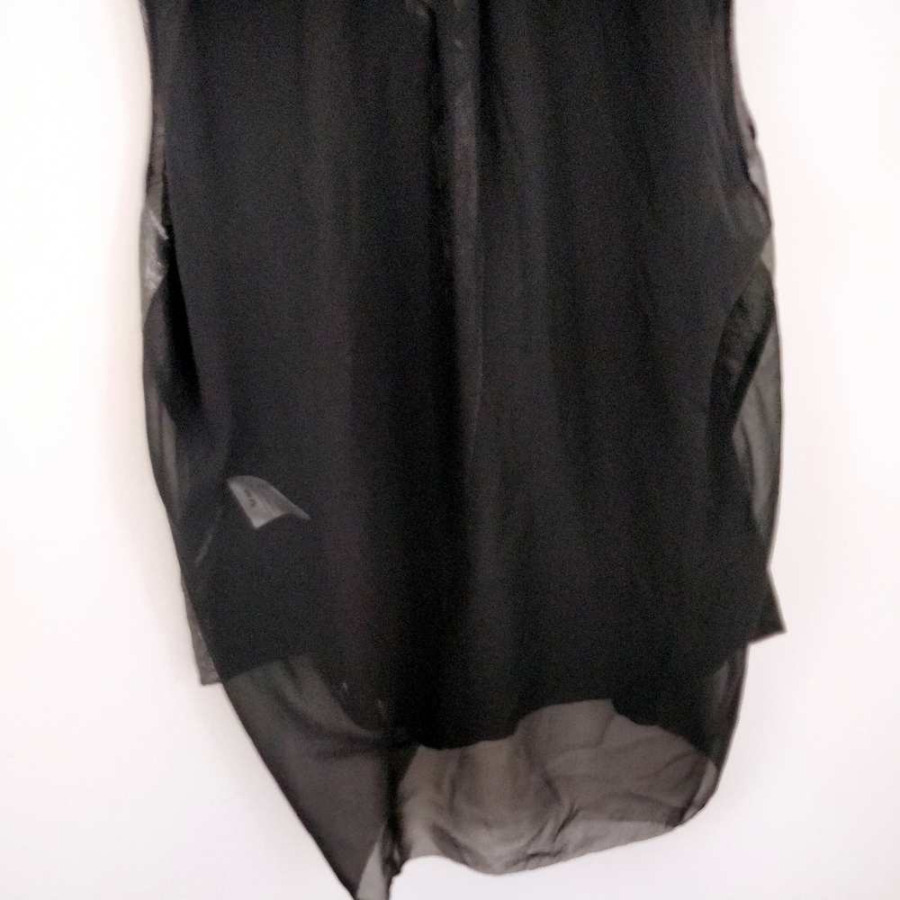 Acne Patrice Metallic Silver Blouse 38 8 - Picture 8 of 10